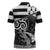 Brittany Ermine Celtic Zipper Polo Shirt Black Celtic Triskels - Wonder Print Shop