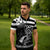 Brittany Ermine Celtic Zipper Polo Shirt Black Celtic Triskels - Wonder Print Shop