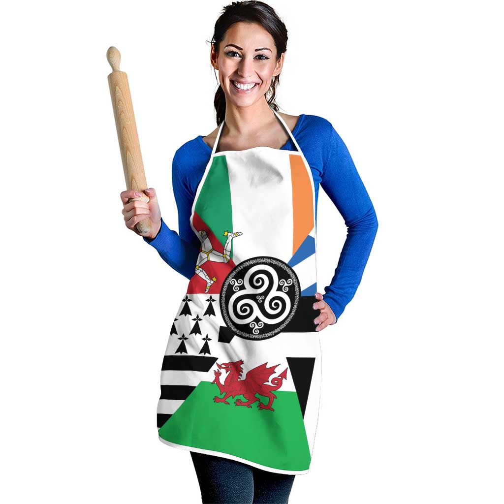 Celtic Nations Flag Apron Six Celtic Countries Heritage - Wonder Print Shop