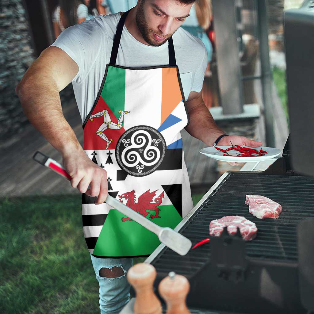Celtic Nations Flag Apron Six Celtic Countries Heritage - Wonder Print Shop