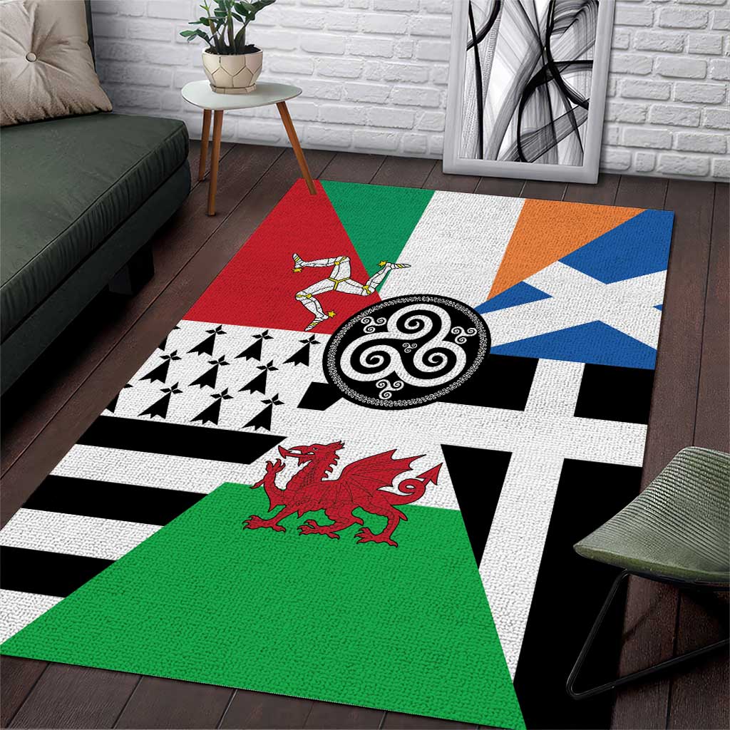 Celtic Nations Flag Area Rug Six Celtic Countries Heritage - Wonder Print Shop
