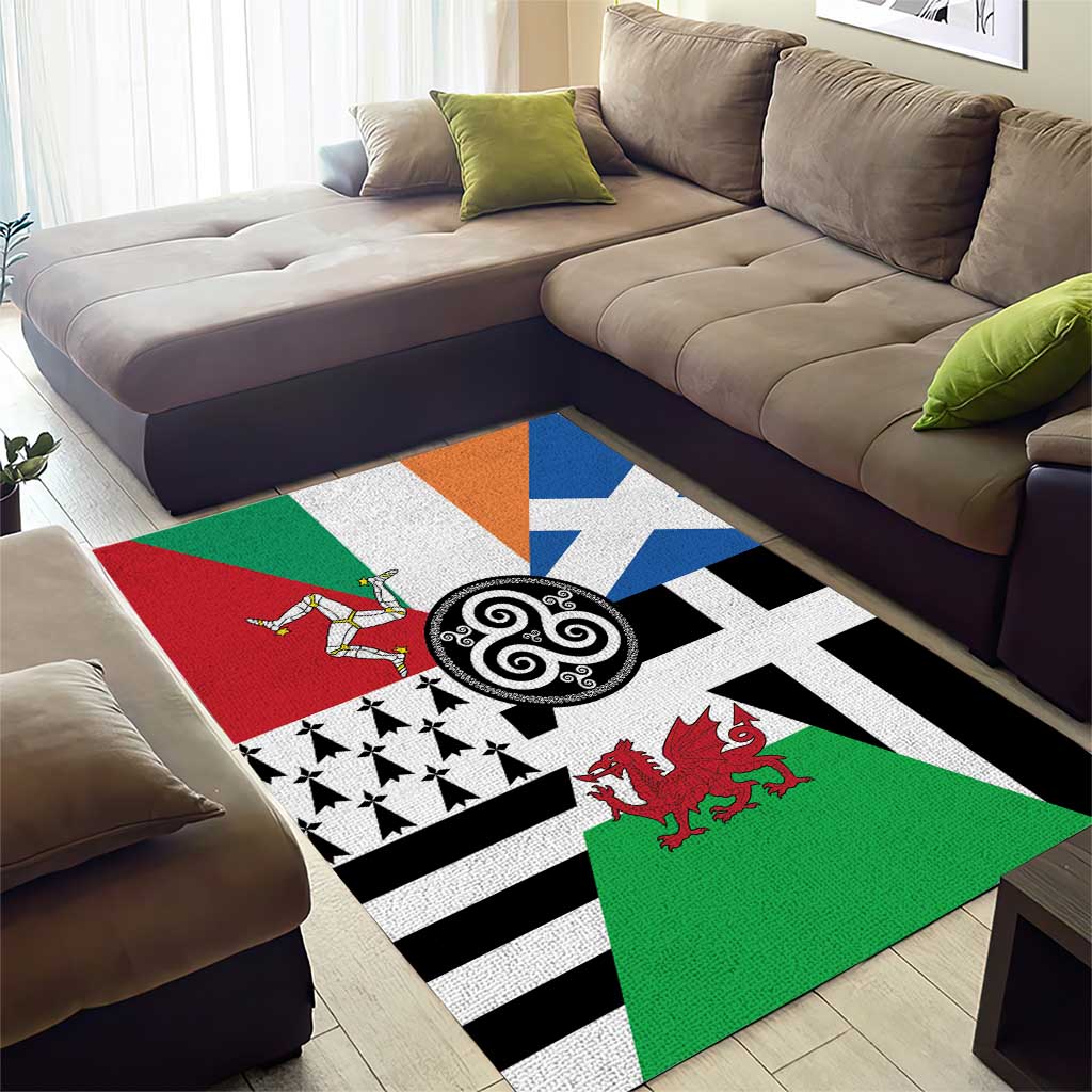 Celtic Nations Flag Area Rug Six Celtic Countries Heritage - Wonder Print Shop