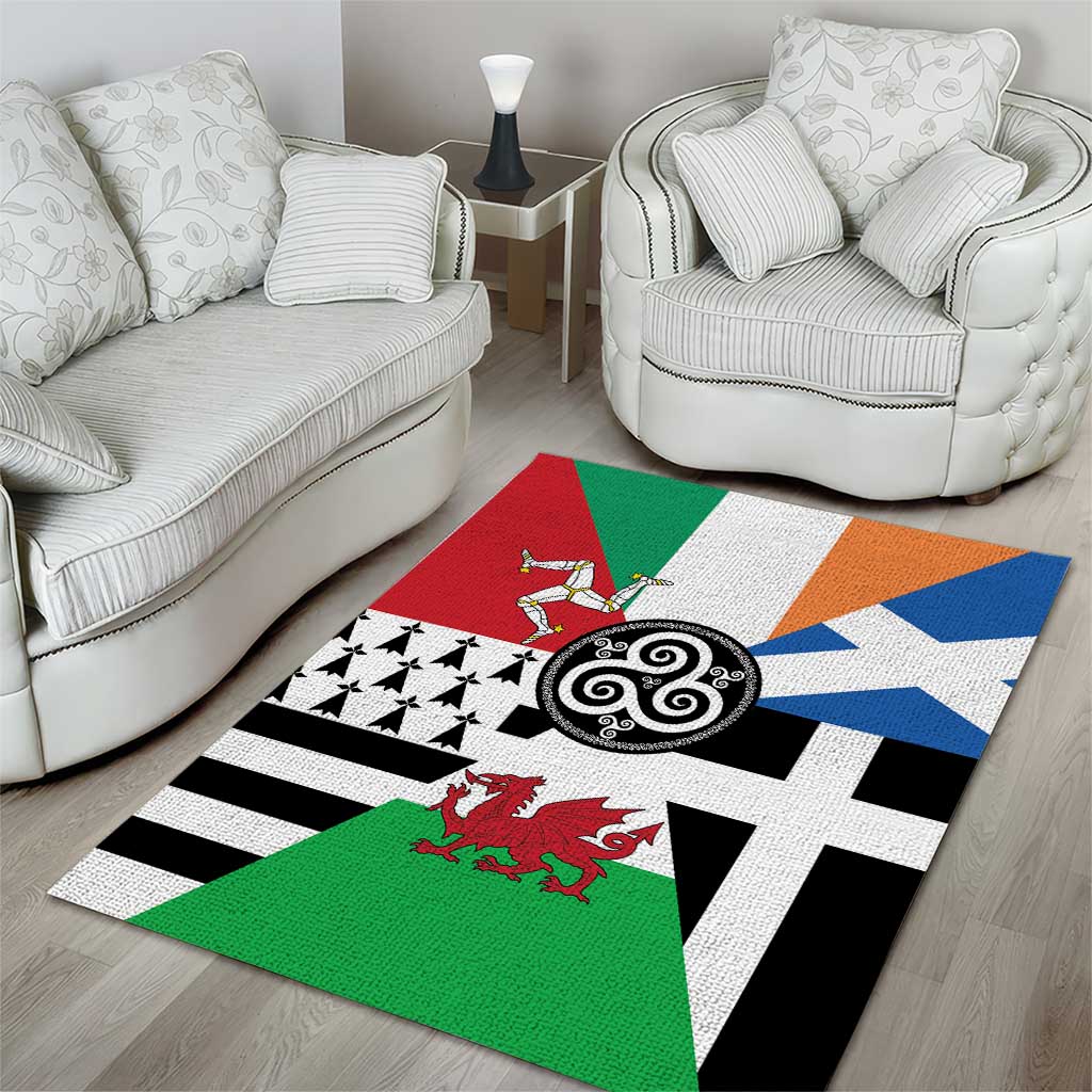 Celtic Nations Flag Area Rug Six Celtic Countries Heritage - Wonder Print Shop
