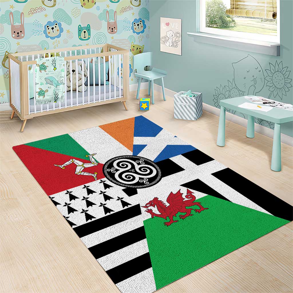 Celtic Nations Flag Area Rug Six Celtic Countries Heritage - Wonder Print Shop