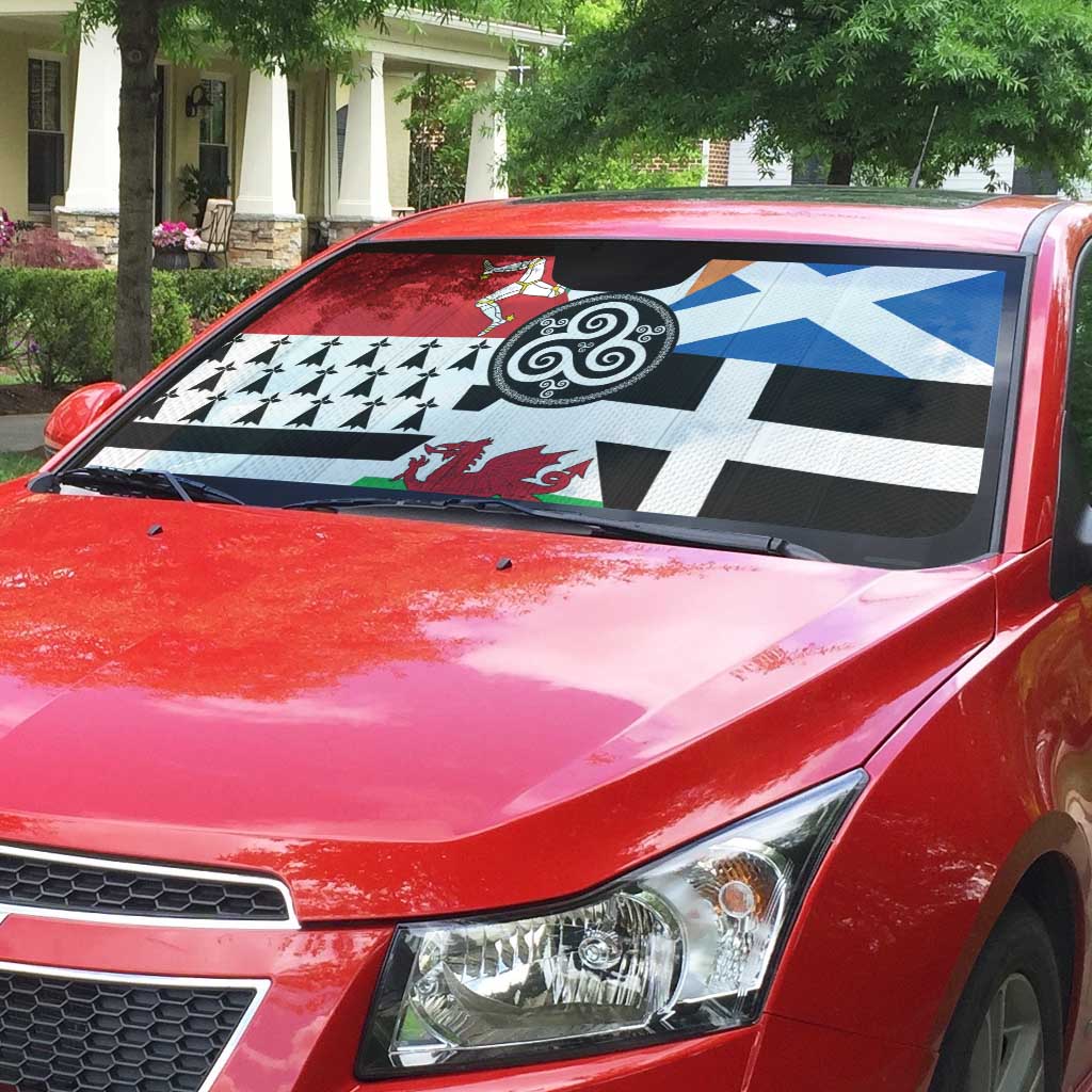 Celtic Nations Flag Auto Sun Shade Six Celtic Countries Heritage - Wonder Print Shop