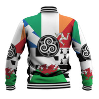 Celtic Nations Flag Baseball Jacket Six Celtic Countries Heritage - Wonder Print Shop