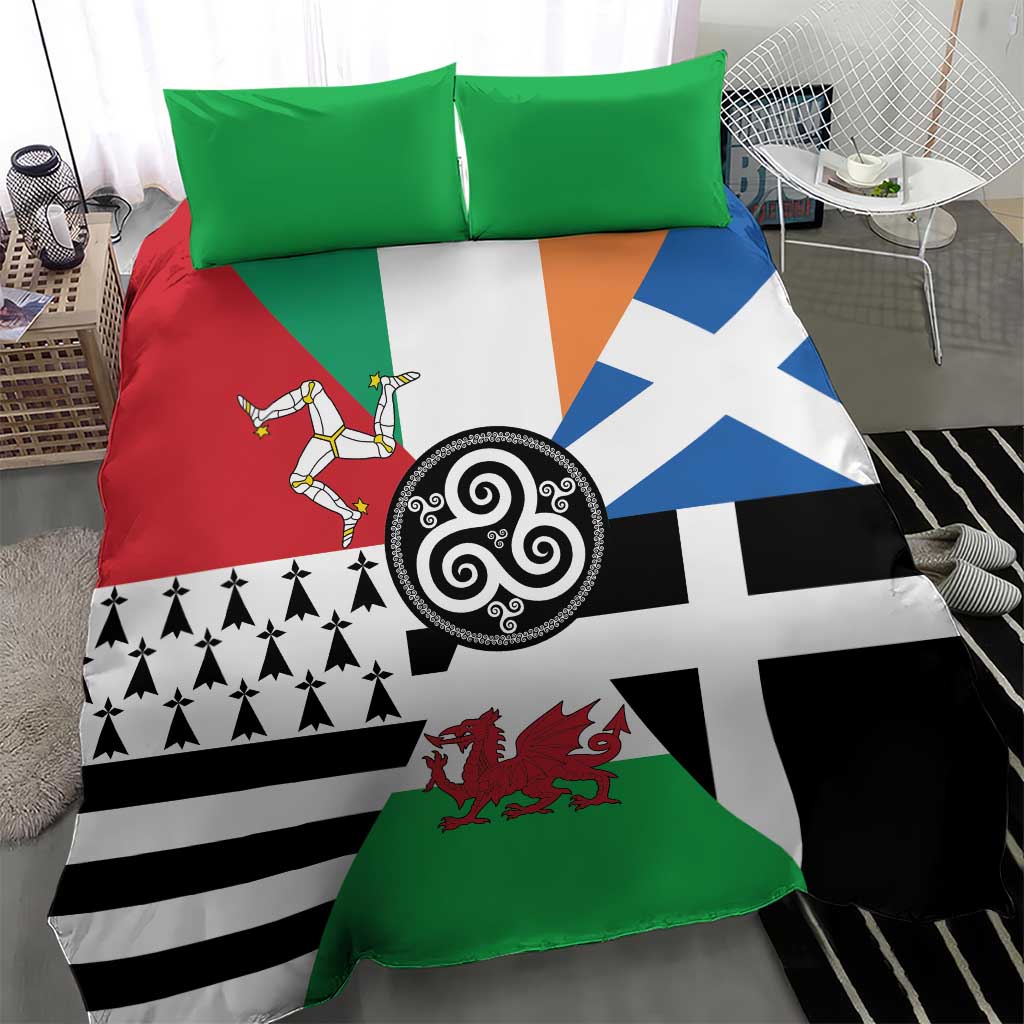 Celtic Nations Flag Bedding Set Six Celtic Countries Heritage - Wonder Print Shop