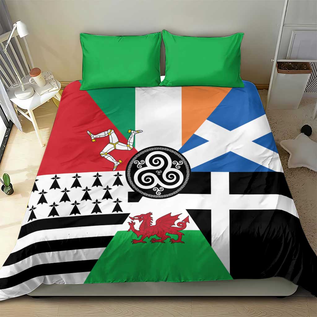 Celtic Nations Flag Bedding Set Six Celtic Countries Heritage - Wonder Print Shop
