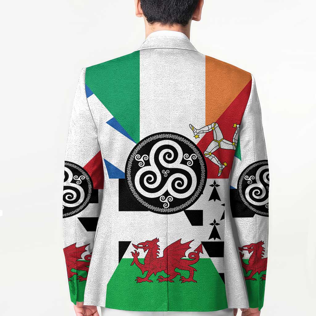 Celtic Nations Flag Blazer Six Celtic Countries Heritage - Wonder Print Shop