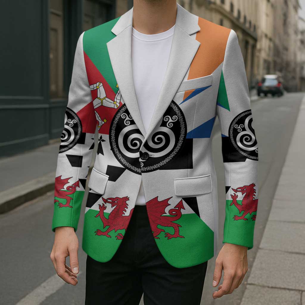 Celtic Nations Flag Blazer Six Celtic Countries Heritage - Wonder Print Shop