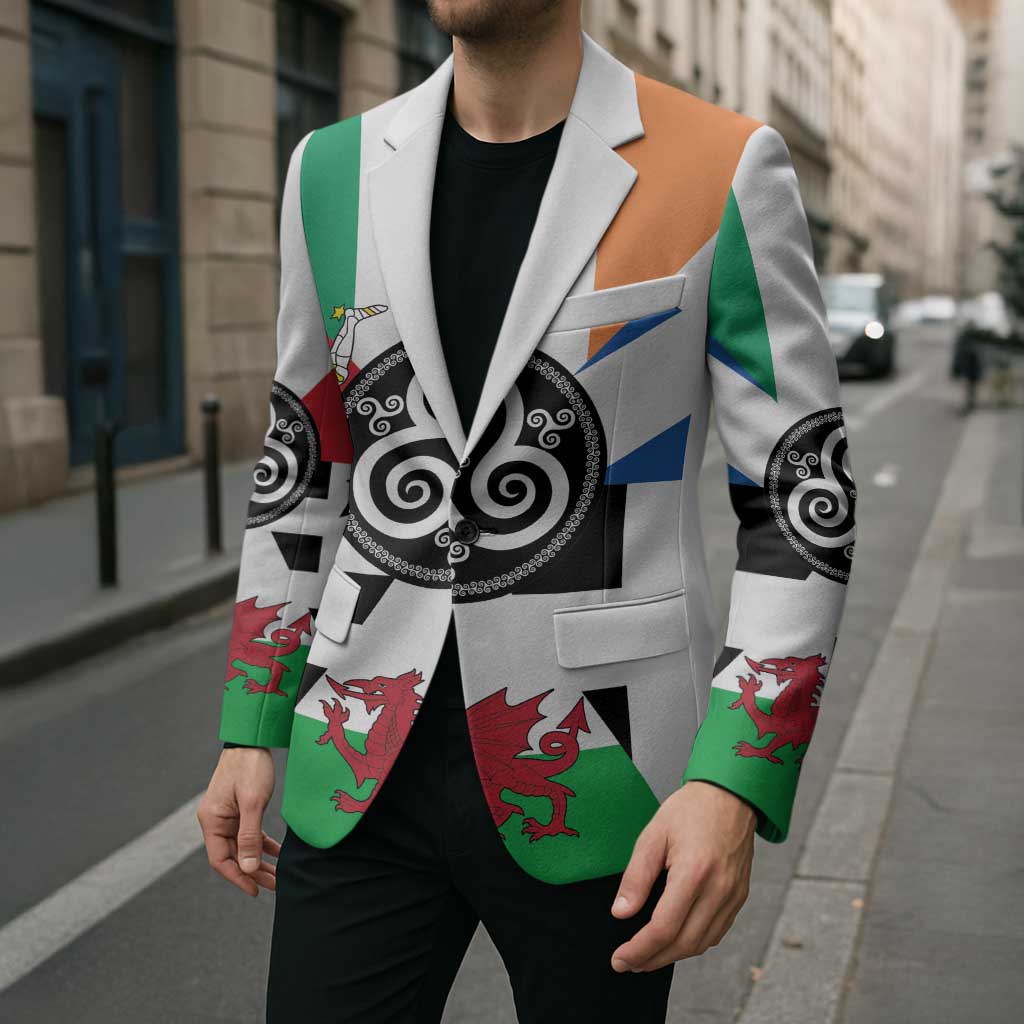 Celtic Nations Flag Blazer Six Celtic Countries Heritage - Wonder Print Shop