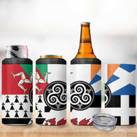 Celtic Nations Flag 4 in 1 Can Cooler Tumbler Six Celtic Countries Heritage - Wonder Print Shop