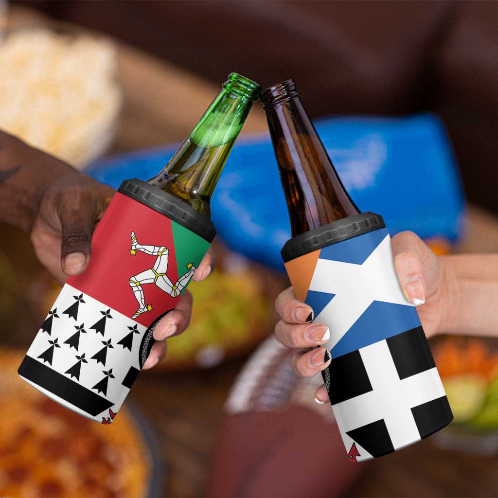 Celtic Nations Flag 4 in 1 Can Cooler Tumbler Six Celtic Countries Heritage - Wonder Print Shop