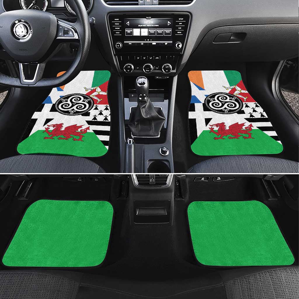 Celtic Nations Flag Car Mats Six Celtic Countries Heritage - Wonder Print Shop