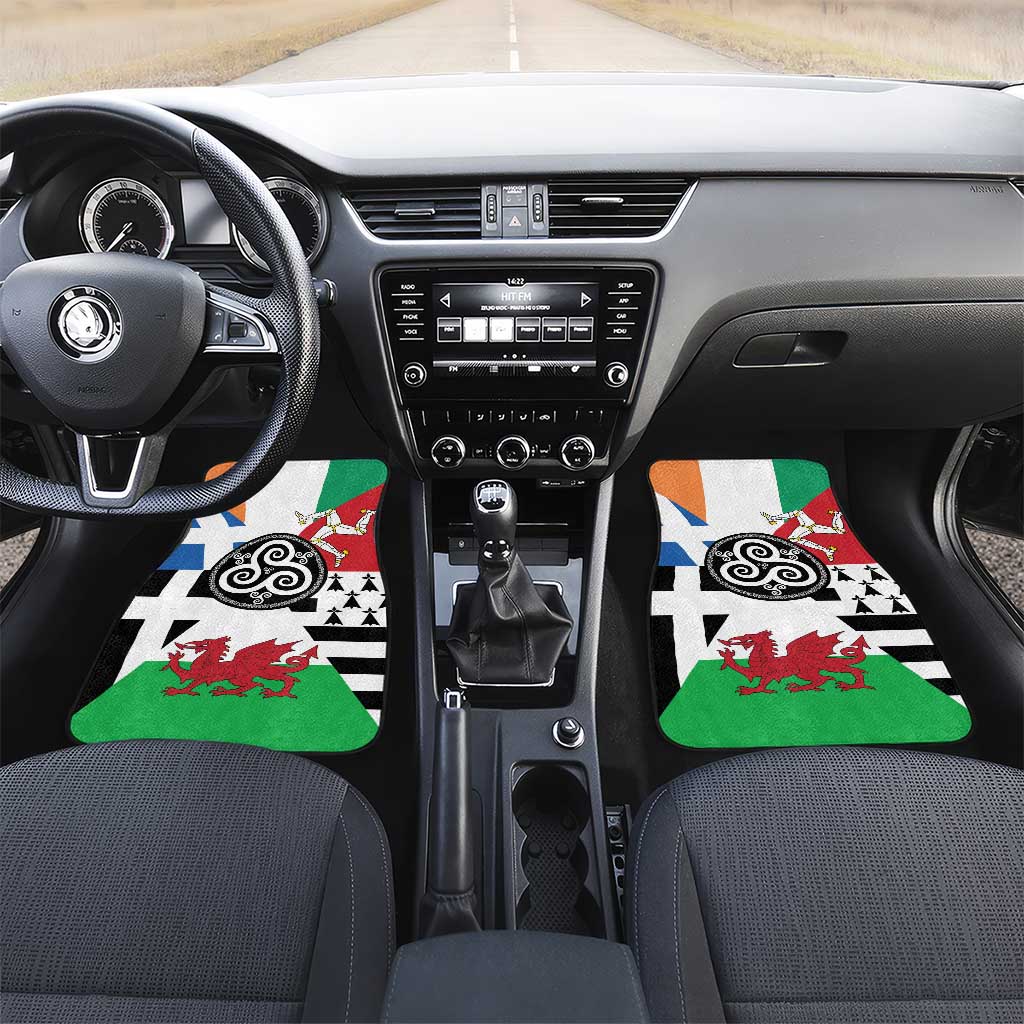 Celtic Nations Flag Car Mats Six Celtic Countries Heritage - Wonder Print Shop