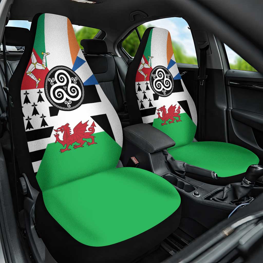 Celtic Nations Flag Car Seat Cover Six Celtic Countries Heritage - Wonder Print Shop