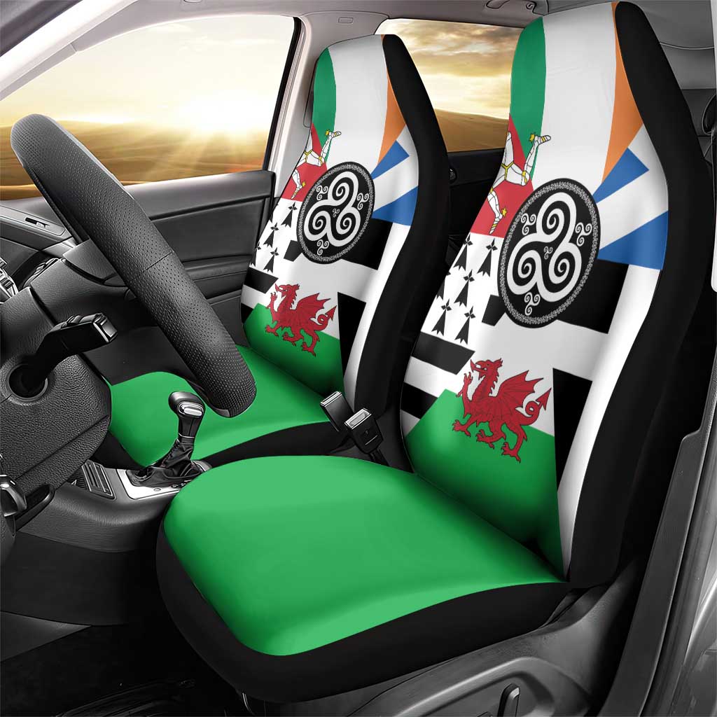 Celtic Nations Flag Car Seat Cover Six Celtic Countries Heritage - Wonder Print Shop