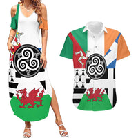 Celtic Nations Flag Couples Matching Summer Maxi Dress and Hawaiian Shirt Six Celtic Countries Heritage - Wonder Print Shop