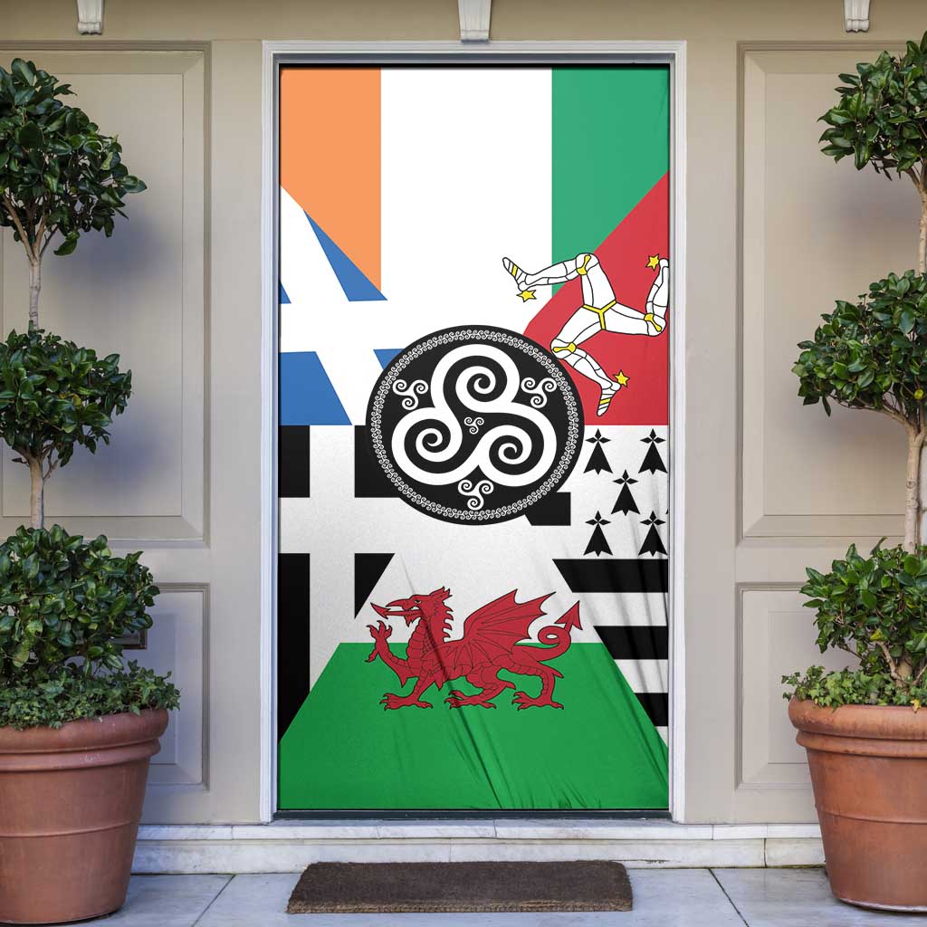 Celtic Nations Flag Door Cover Six Celtic Countries Heritage - Wonder Print Shop