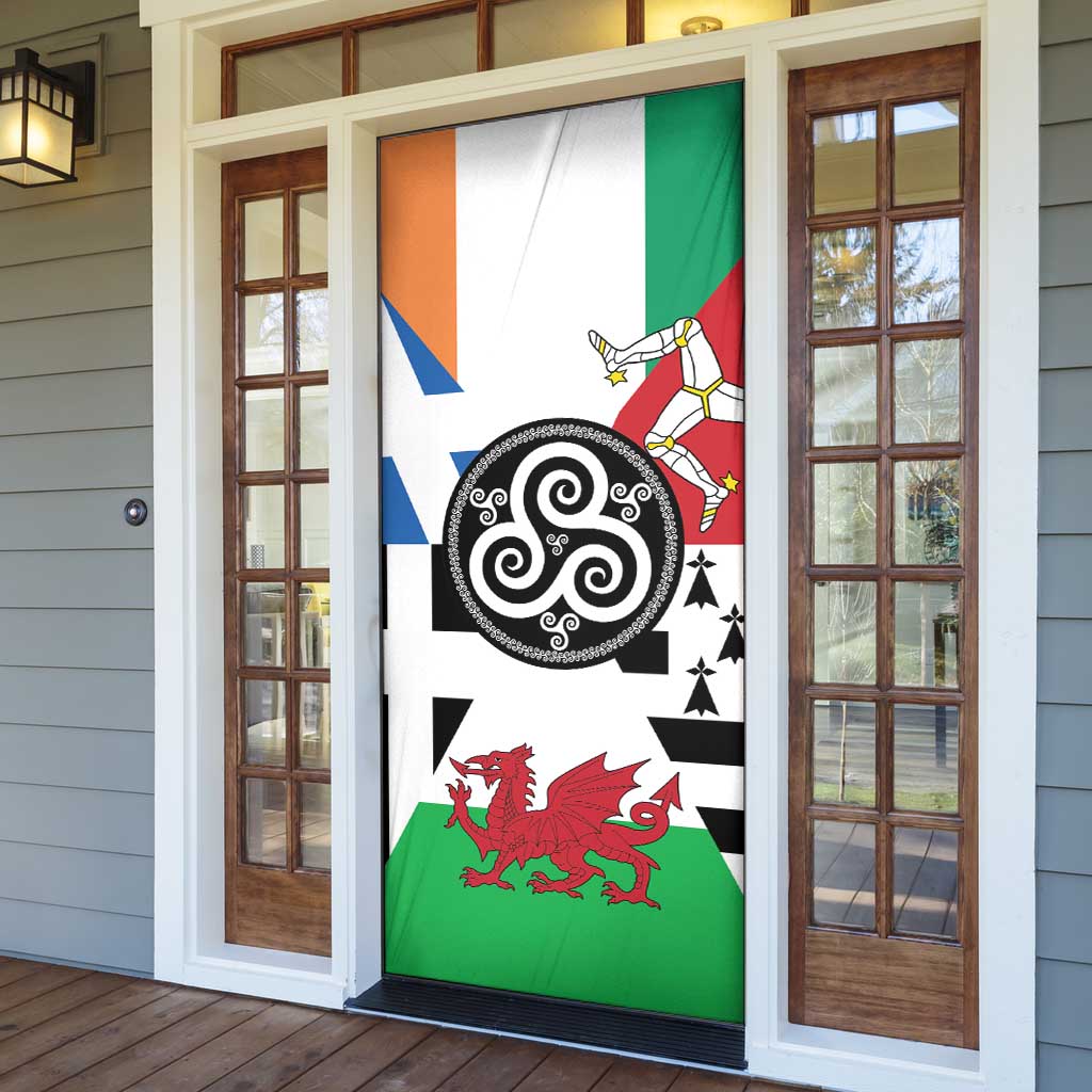 Celtic Nations Flag Door Cover Six Celtic Countries Heritage - Wonder Print Shop