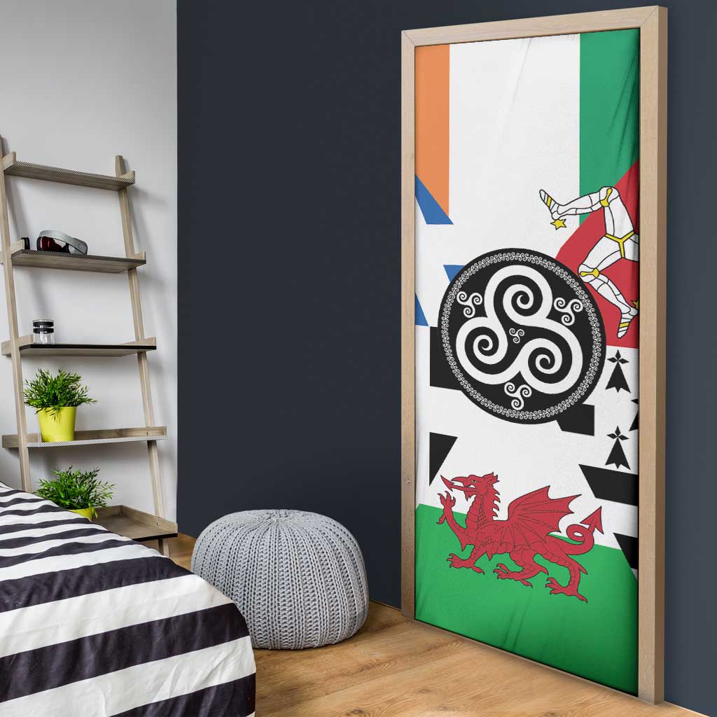 Celtic Nations Flag Door Cover Six Celtic Countries Heritage - Wonder Print Shop