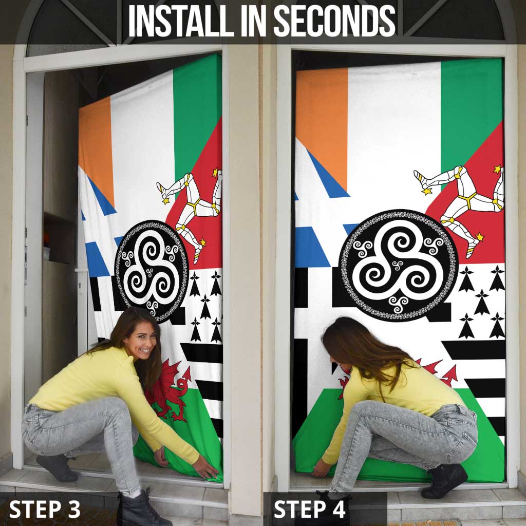 Celtic Nations Flag Door Cover Six Celtic Countries Heritage - Wonder Print Shop