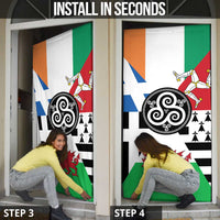 Celtic Nations Flag Door Cover Six Celtic Countries Heritage - Wonder Print Shop