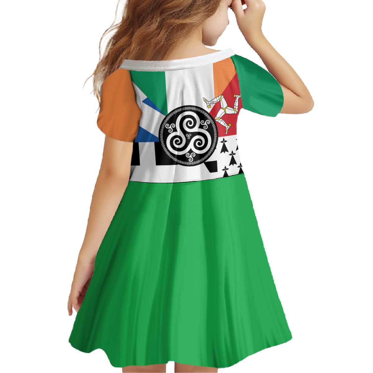 Celtic Nations Flag Family Matching Off The Shoulder Long Sleeve Dress and Hawaiian Shirt Six Celtic Countries Heritage - Wonder Print Shop