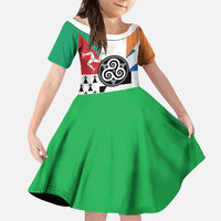 Celtic Nations Flag Family Matching Short Sleeve Bodycon Dress and Hawaiian Shirt Six Celtic Countries Heritage - Wonder Print Shop