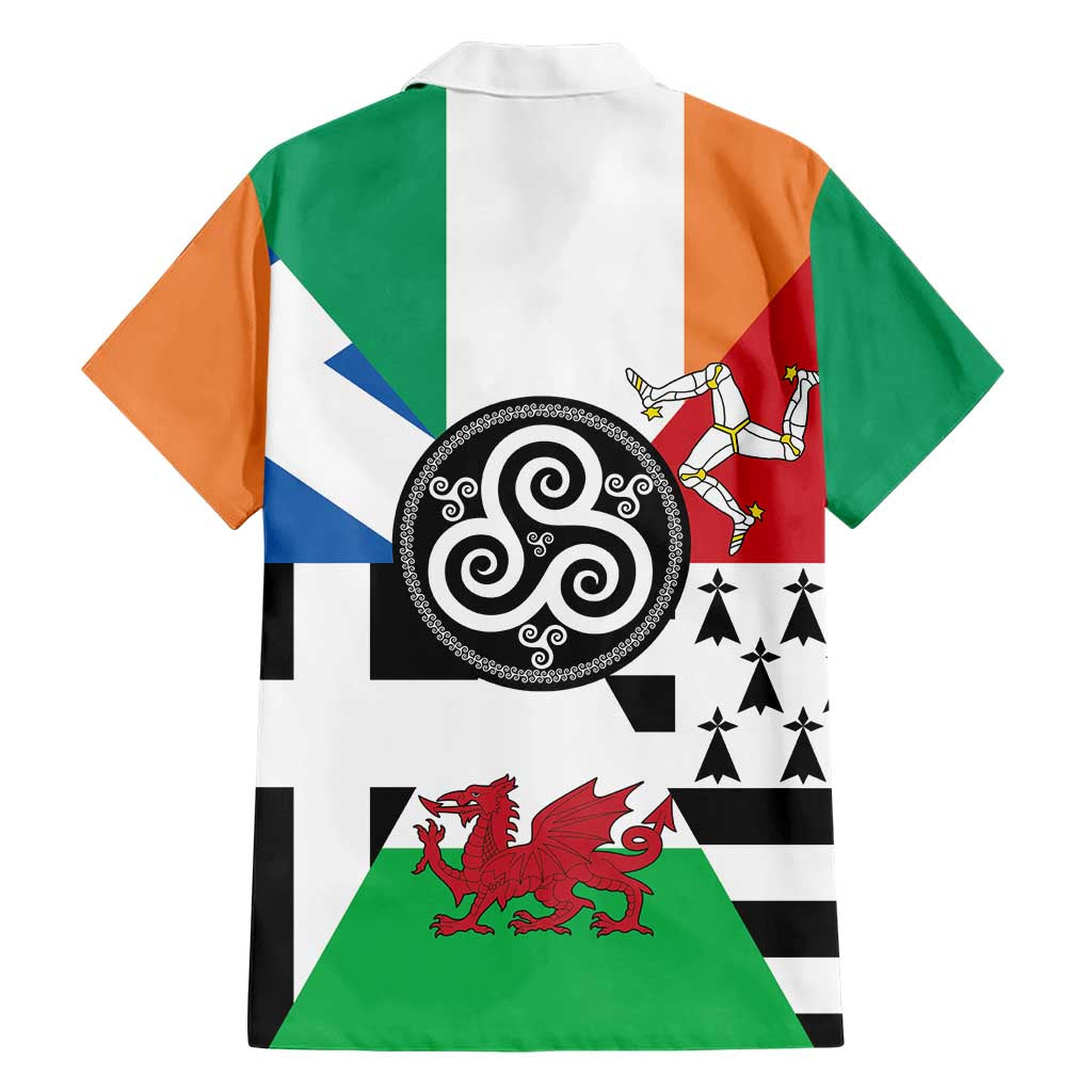 Celtic Nations Flag Family Matching Short Sleeve Bodycon Dress and Hawaiian Shirt Six Celtic Countries Heritage - Wonder Print Shop