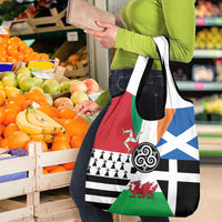 Celtic Nations Flag Grocery Bag Six Celtic Countries Heritage - Wonder Print Shop