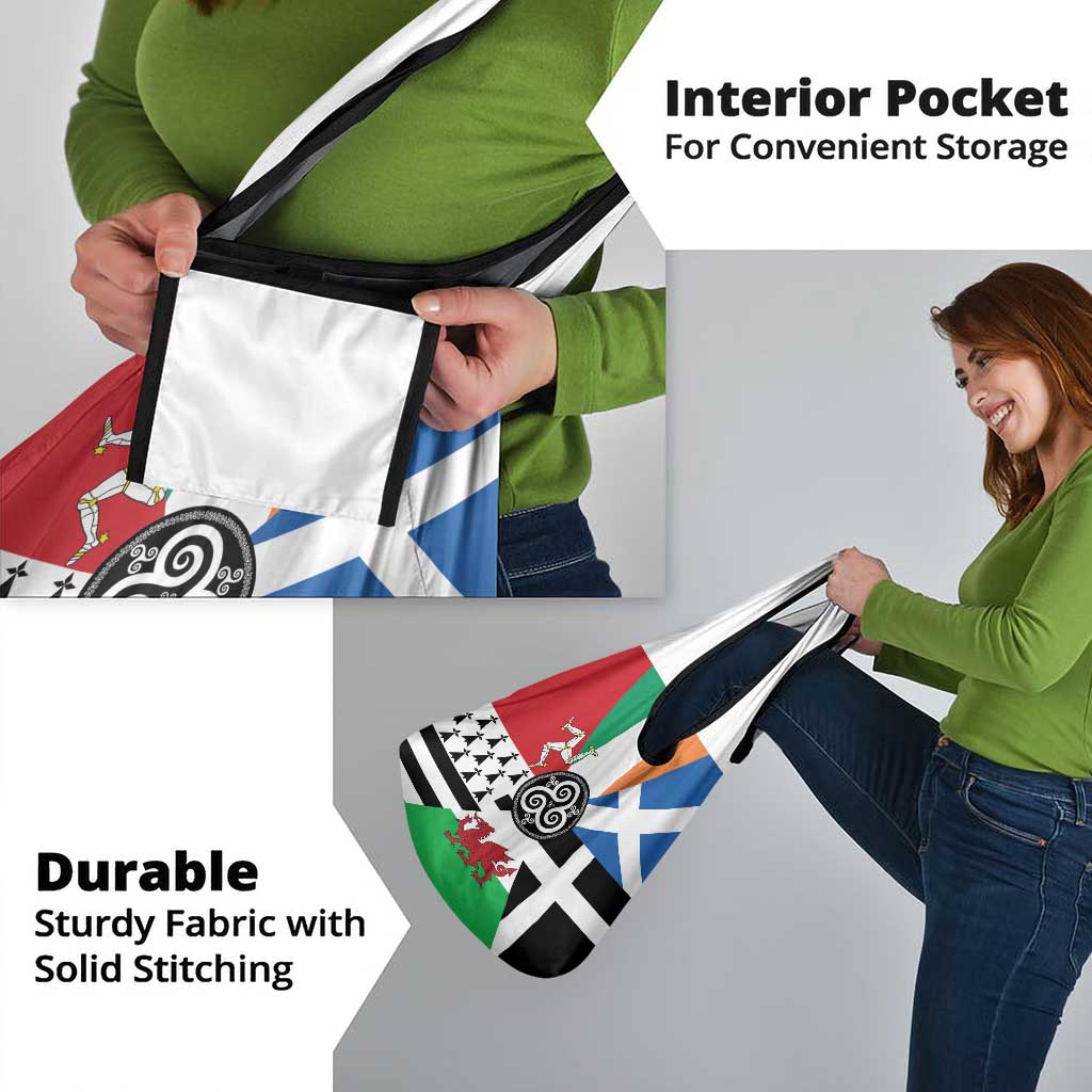 Celtic Nations Flag Grocery Bag Six Celtic Countries Heritage - Wonder Print Shop