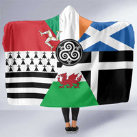 Celtic Nations Flag Hooded Blanket Six Celtic Countries Heritage - Wonder Print Shop