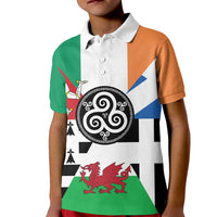 Celtic Nations Flag Kid Polo Shirt Six Celtic Countries Heritage - Wonder Print Shop