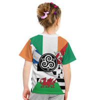 Celtic Nations Flag Kid T Shirt Six Celtic Countries Heritage - Wonder Print Shop