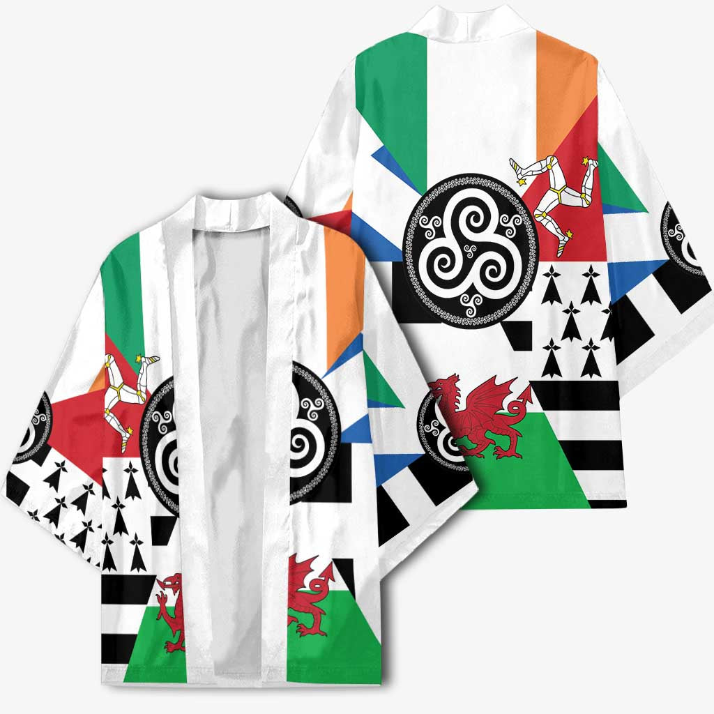 Celtic Nations Flag Kimono Six Celtic Countries Heritage - Wonder Print Shop