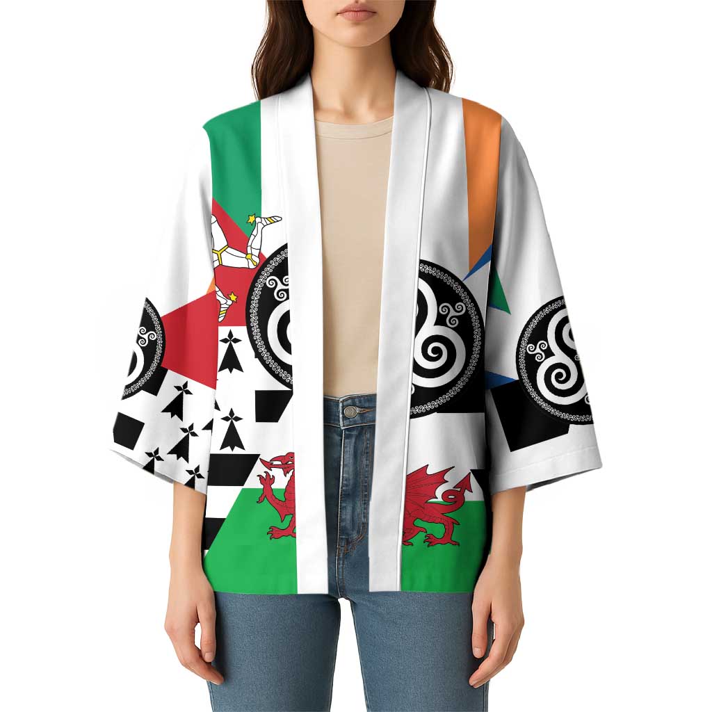 Celtic Nations Flag Kimono Six Celtic Countries Heritage - Wonder Print Shop