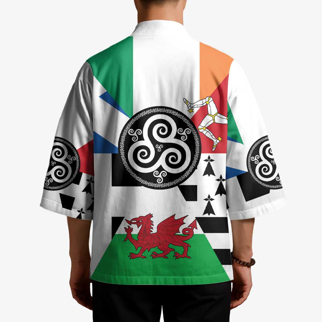 Celtic Nations Flag Kimono Six Celtic Countries Heritage - Wonder Print Shop