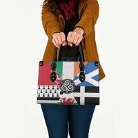 Celtic Nations Flag Leather Bag Six Celtic Countries Heritage - Wonder Print Shop