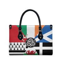 Celtic Nations Flag Leather Bag Six Celtic Countries Heritage - Wonder Print Shop