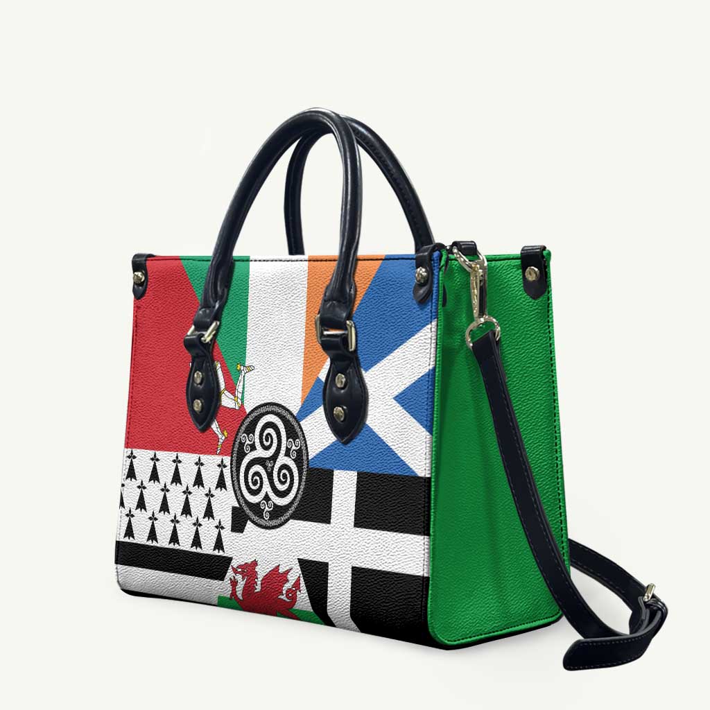 Celtic Nations Flag Leather Bag Six Celtic Countries Heritage - Wonder Print Shop