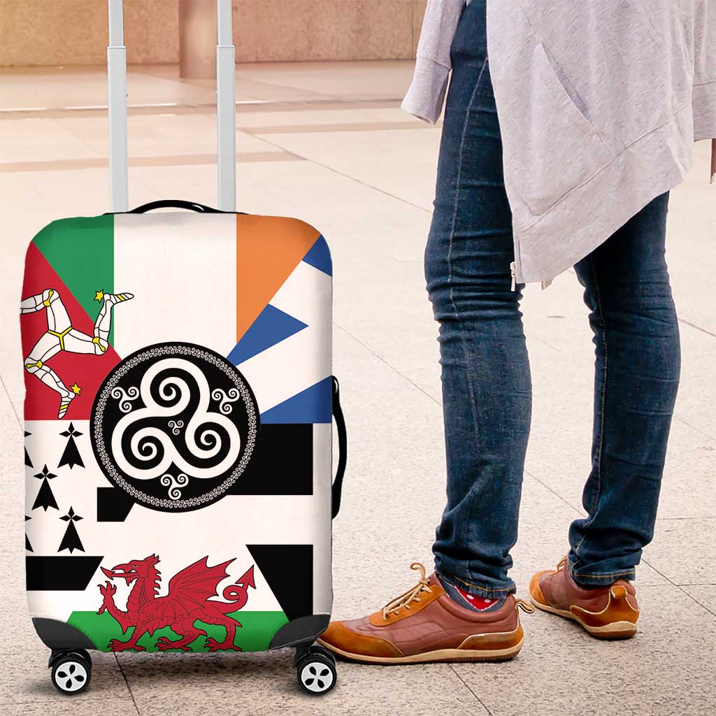 Celtic Nations Flag Luggage Cover Six Celtic Countries Heritage - Wonder Print Shop