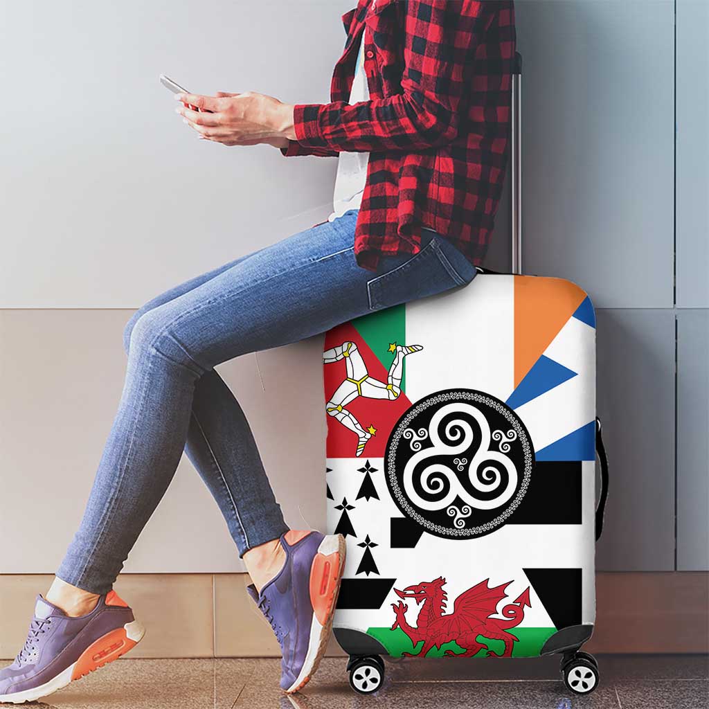 Celtic Nations Flag Luggage Cover Six Celtic Countries Heritage - Wonder Print Shop