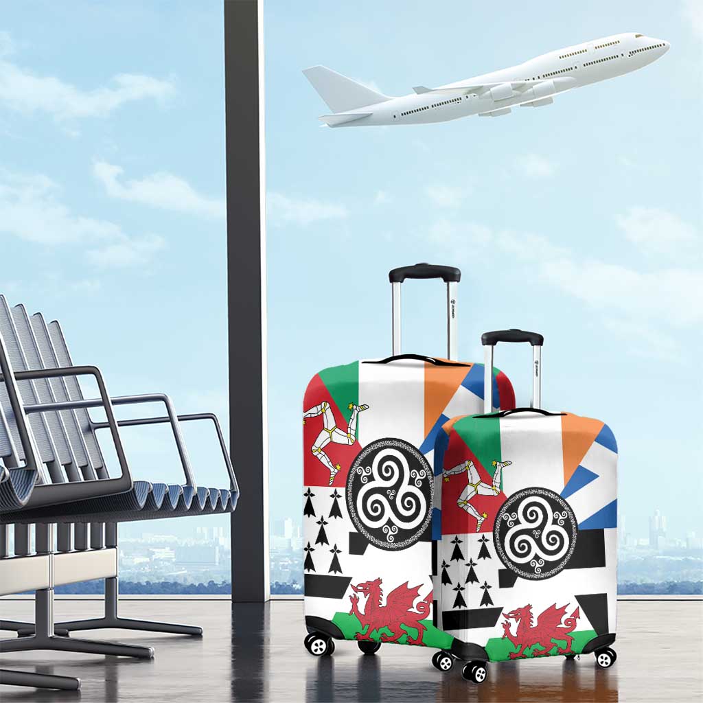Celtic Nations Flag Luggage Cover Six Celtic Countries Heritage - Wonder Print Shop