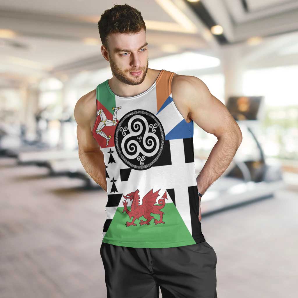 Celtic Nations Flag Men Tank Top Six Celtic Countries Heritage - Wonder Print Shop