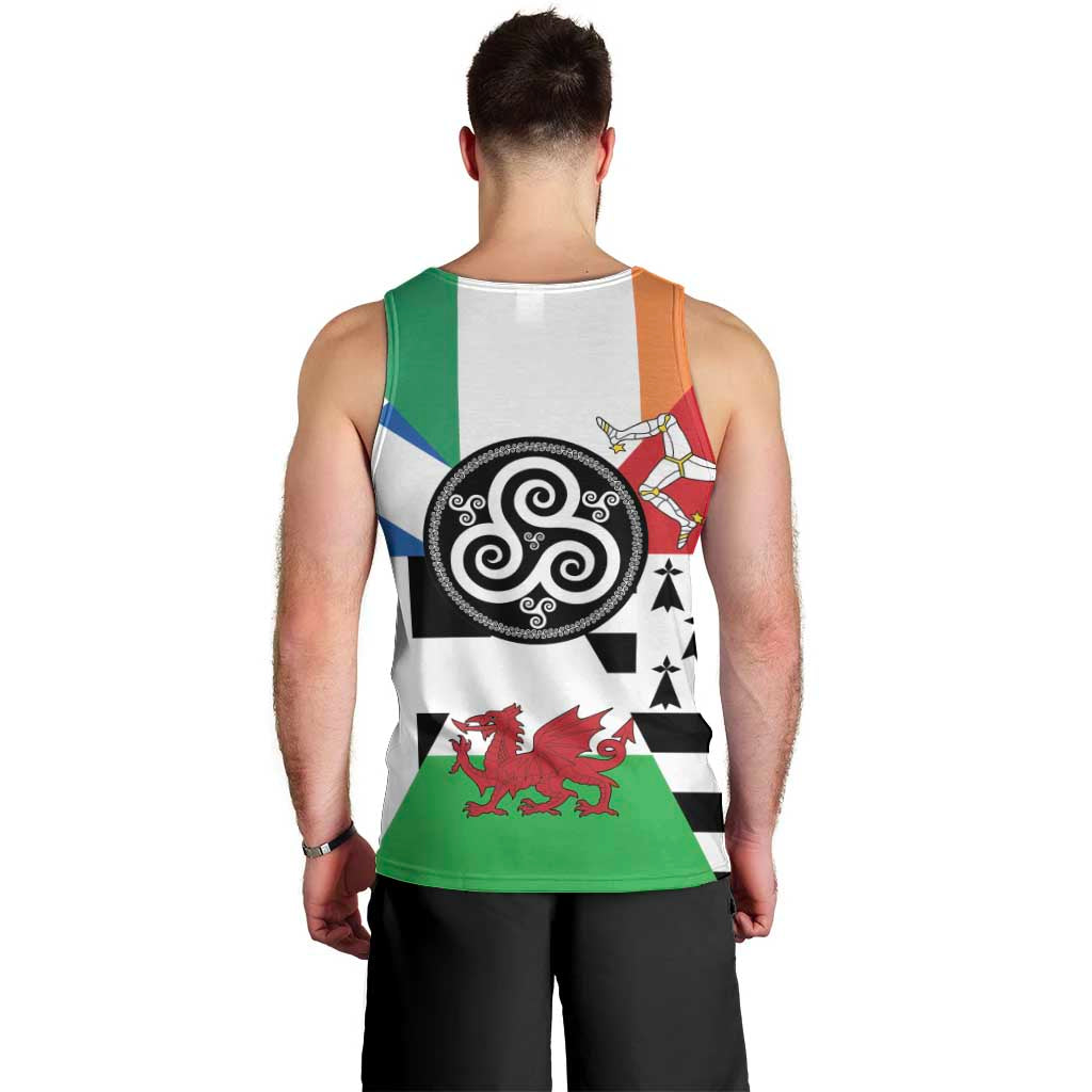 Celtic Nations Flag Men Tank Top Six Celtic Countries Heritage - Wonder Print Shop