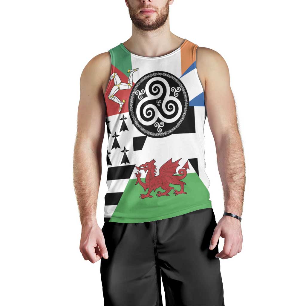 Celtic Nations Flag Men Tank Top Six Celtic Countries Heritage - Wonder Print Shop