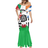 Celtic Nations Flag Mermaid Dress Six Celtic Countries Heritage - Wonder Print Shop