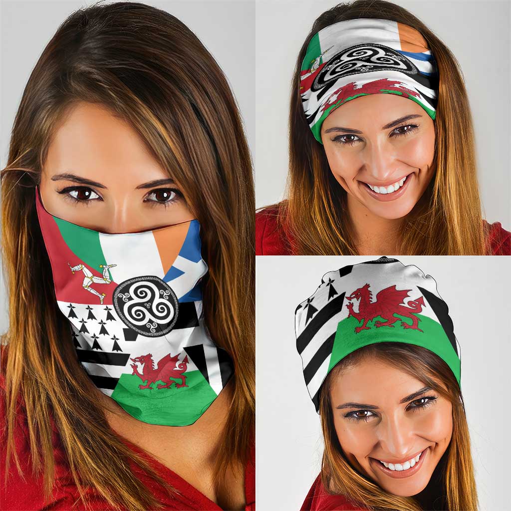 Celtic Nations Flag Neck Gaiter Six Celtic Countries Heritage - Wonder Print Shop
