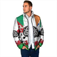 Celtic Nations Flag Padded Jacket Six Celtic Countries Heritage - Wonder Print Shop